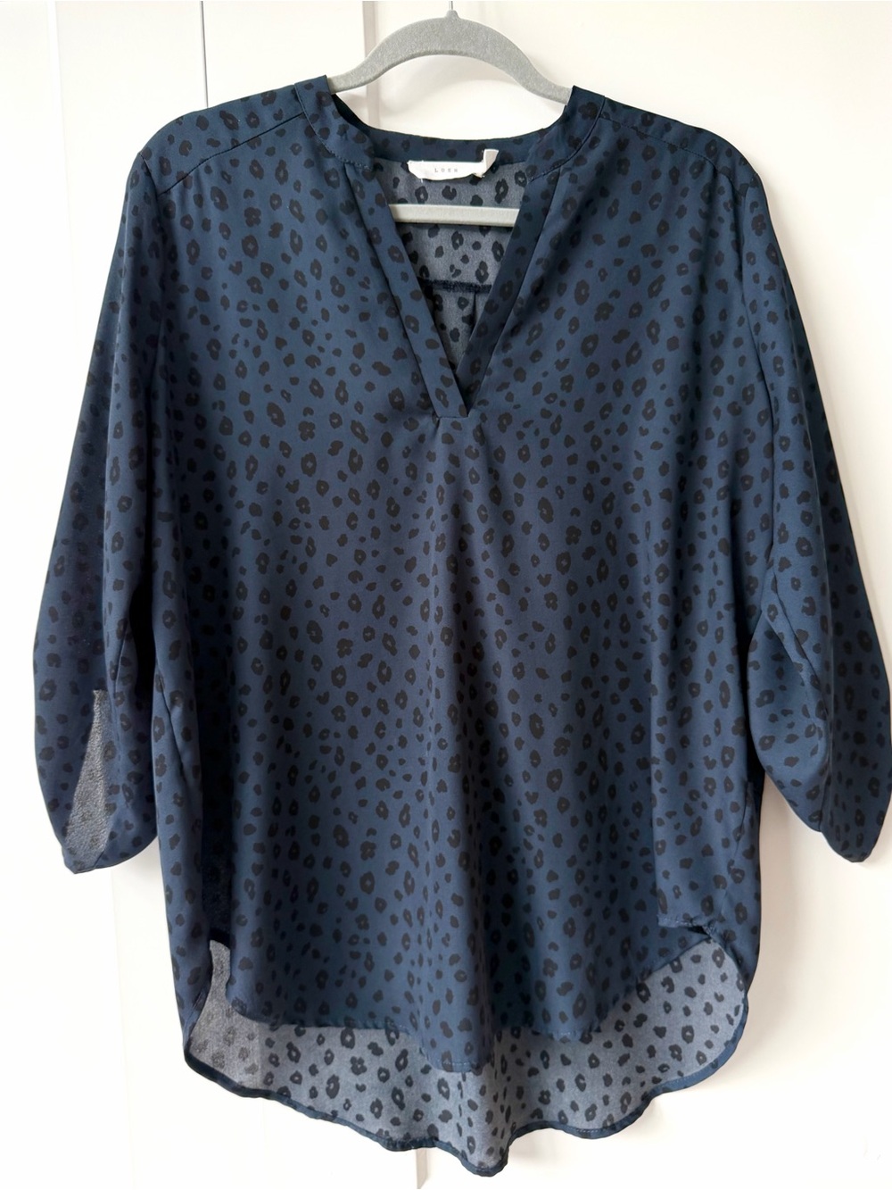 Lush Warren split neck blouse
